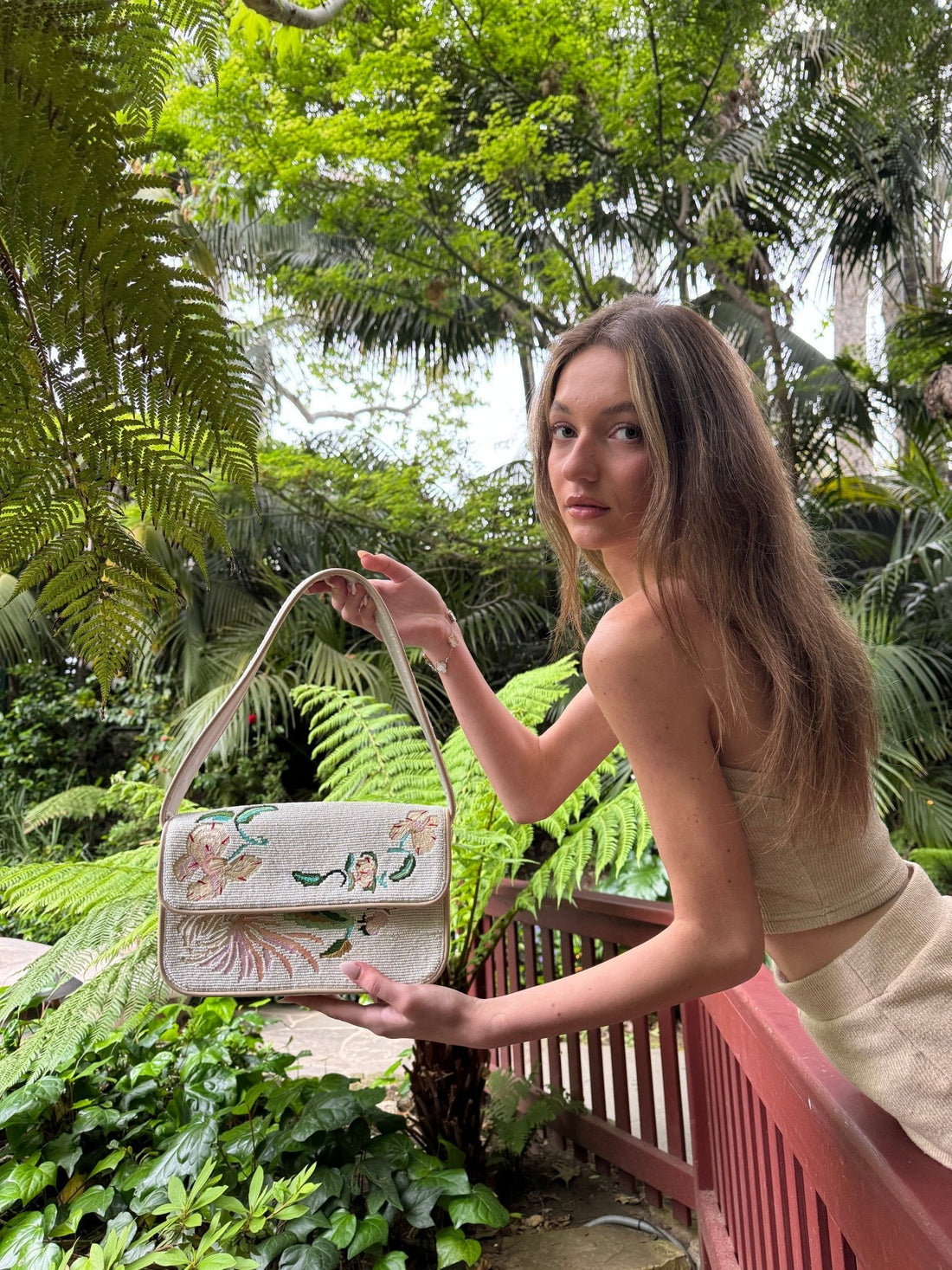 Hand-beaded CHAÏA Bali Bag from India — beaded clutch journey from artisan to closet