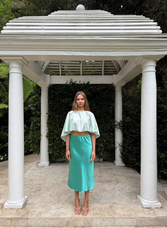 Hand-crocheted CHAÏA Aquamarine top — meet the women artisans behind the Brazil collection