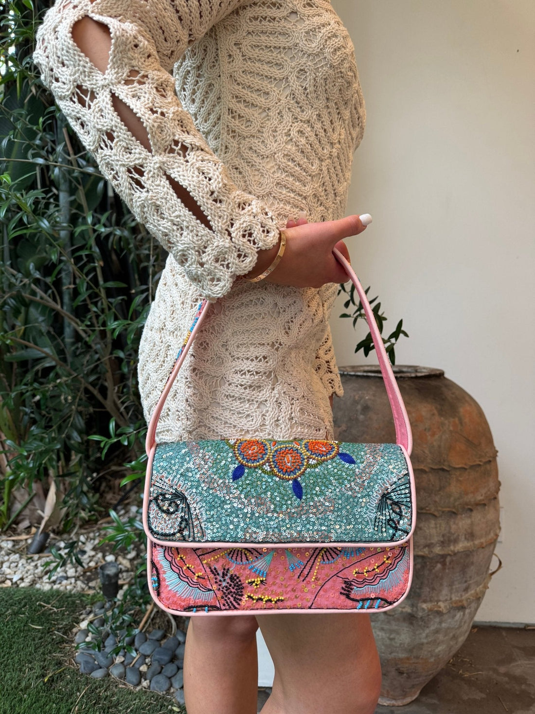 Hand-beaded CHAÏA Reef Bag — caring for handmade beaded pieces