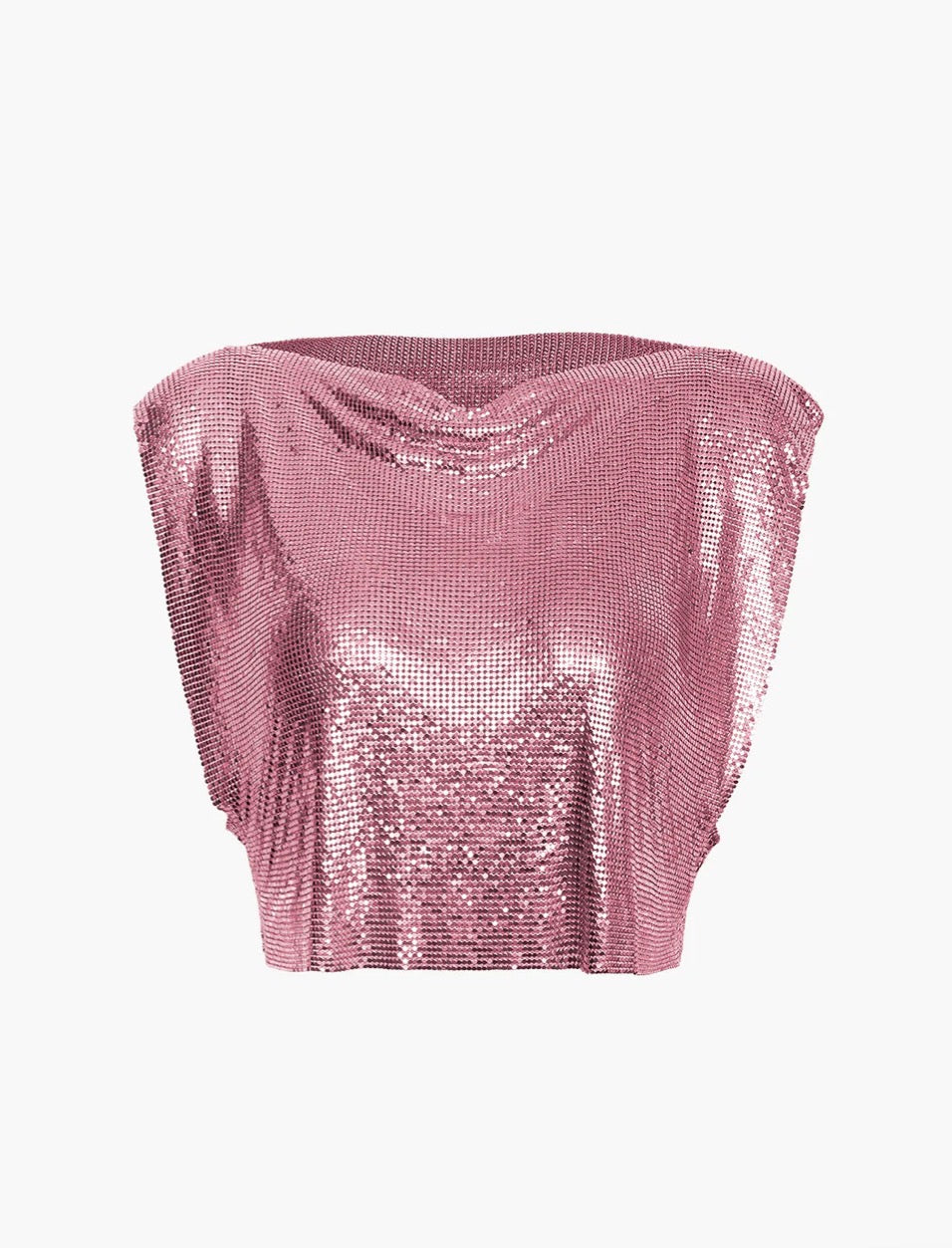 Chaïa Ibiza Top Pink - hand beaded crochet top boho festival Coachella resort wear image 1